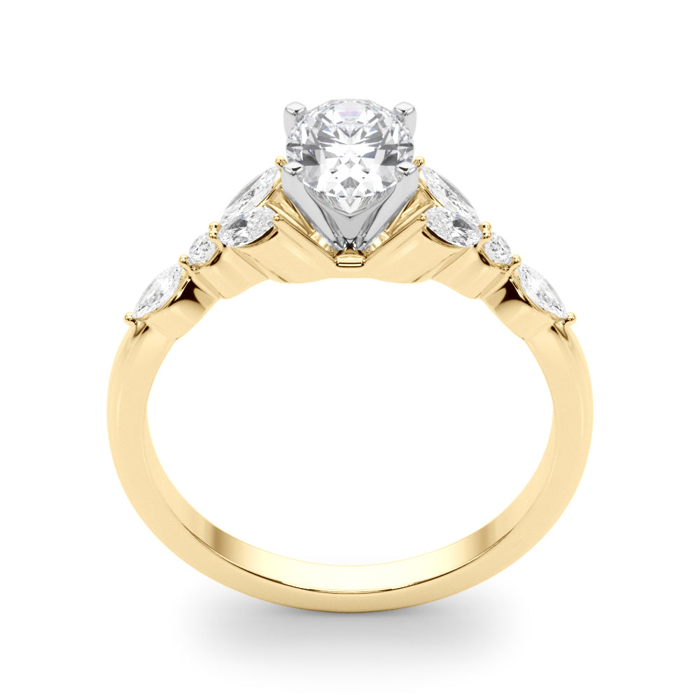 Marquise & Round Engagement Ring - TN85259