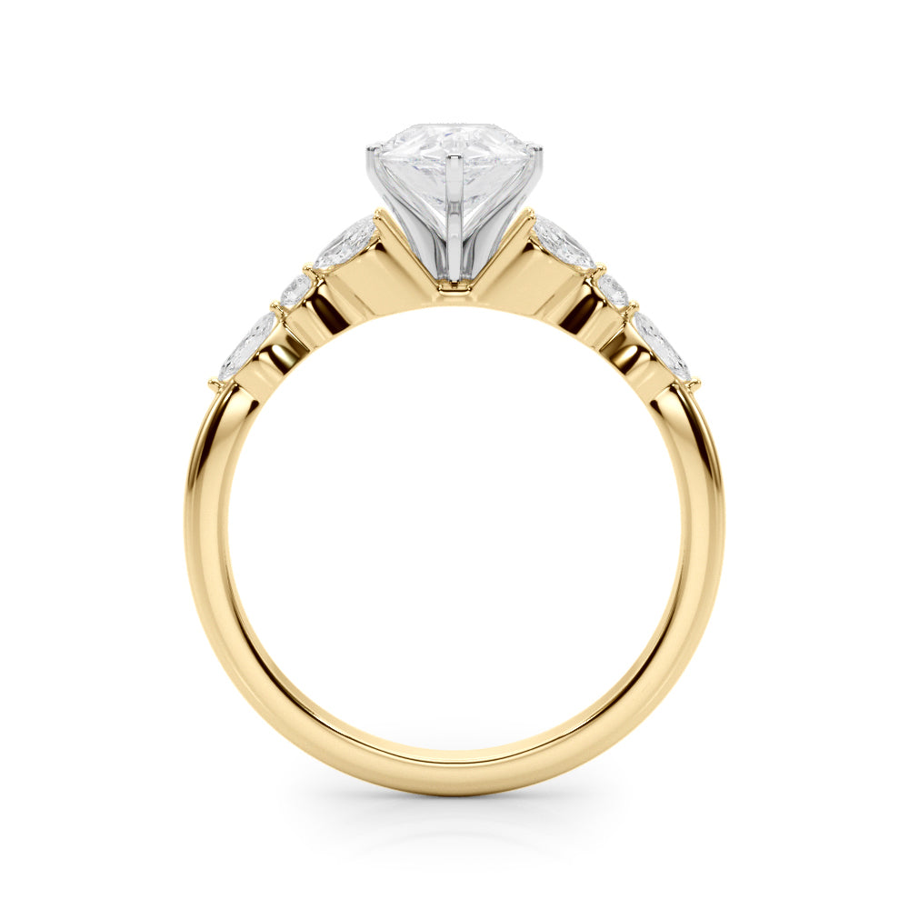 Marquise & Round Engagement Ring - TN85259