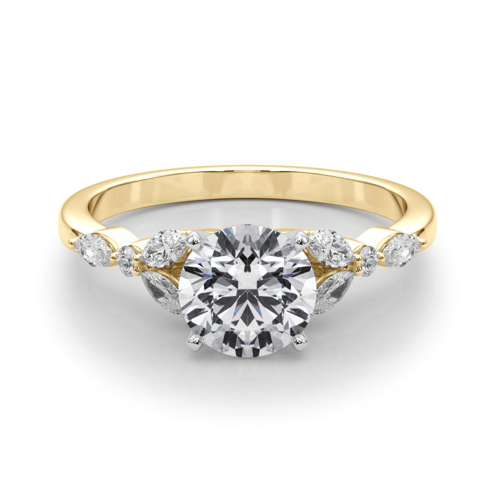 Marquise & Round Engagement Ring - TN85259