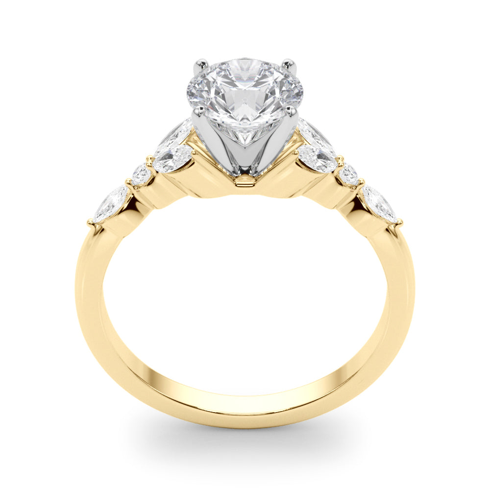 Marquise & Round Engagement Ring - TN85259