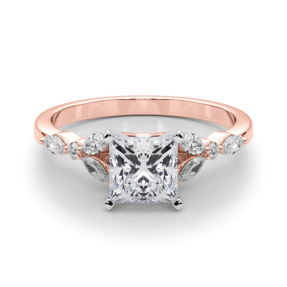 Marquise & Round Engagement Ring - TN85259