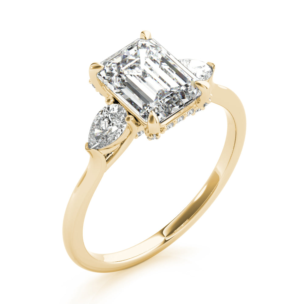 Engagement Ring Emerald Cut Center - TN85279