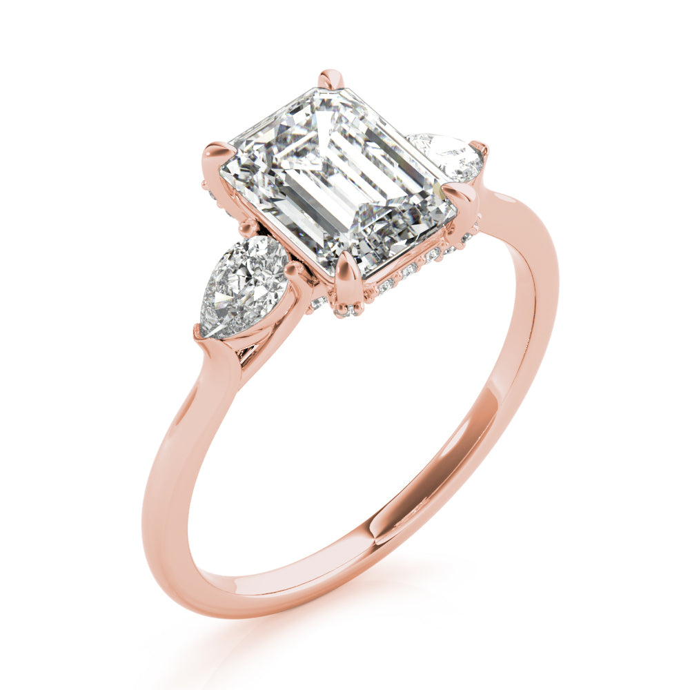 Engagement Ring Emerald Cut Center - TN85279