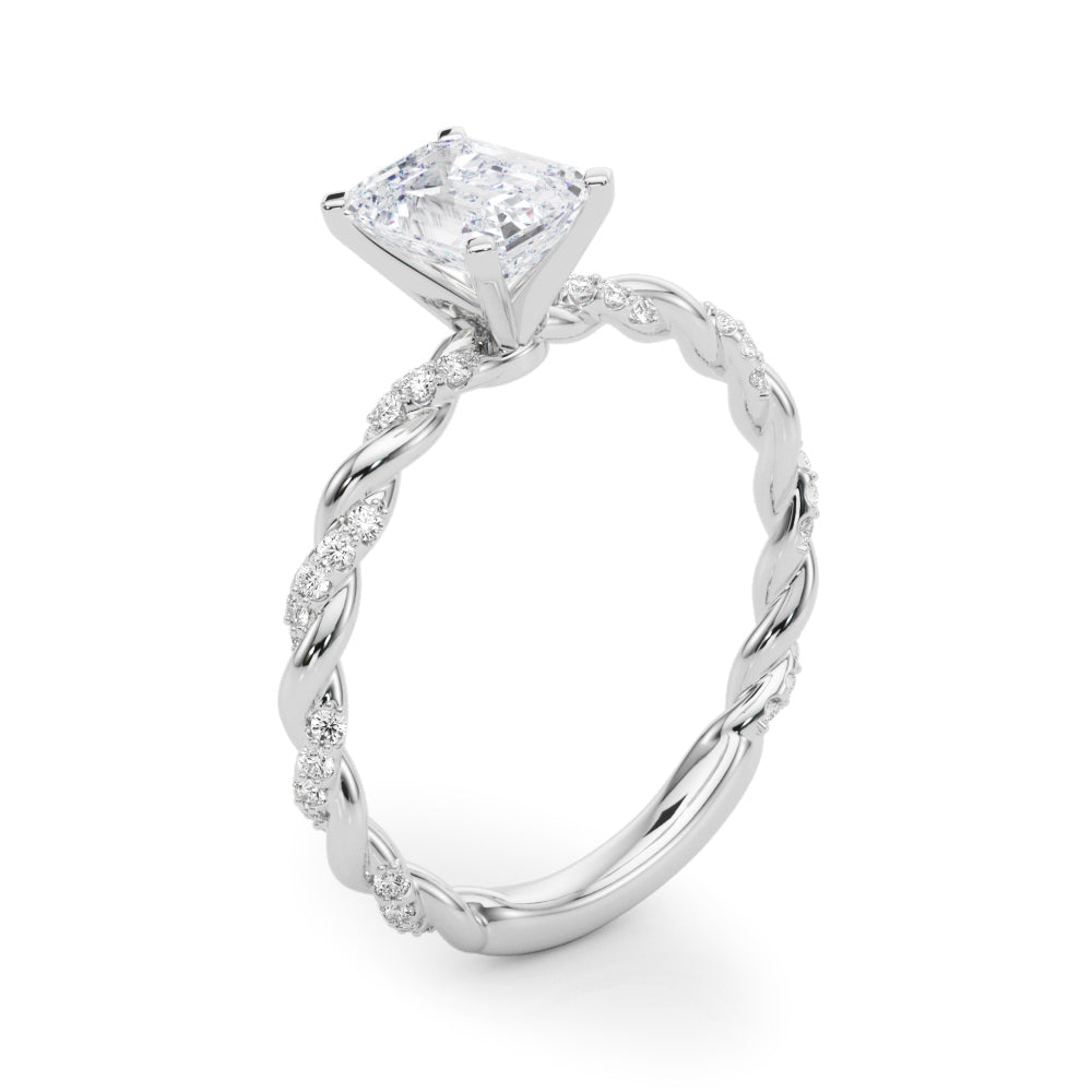 Engagement Ring With Twisted  Shank - TN85290