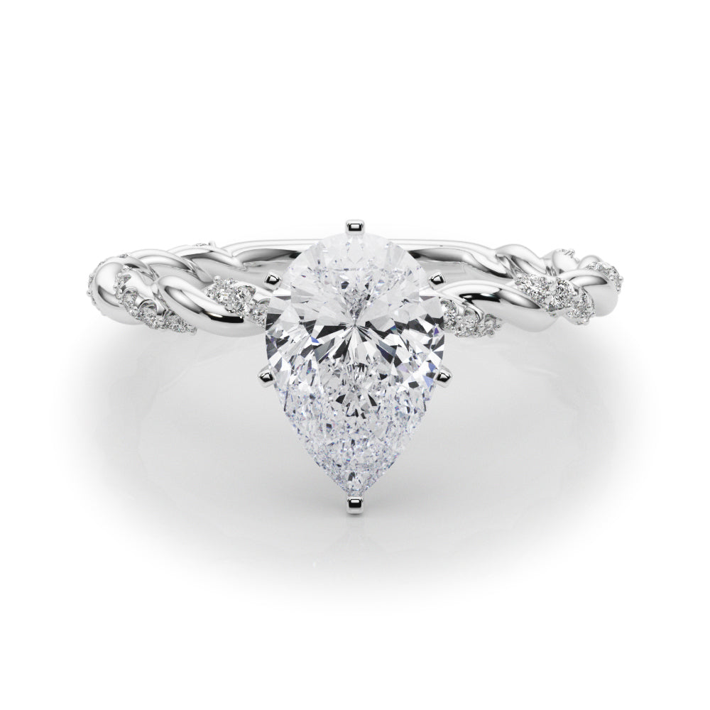 Engagement Ring With Twisted  Shank - TN85290