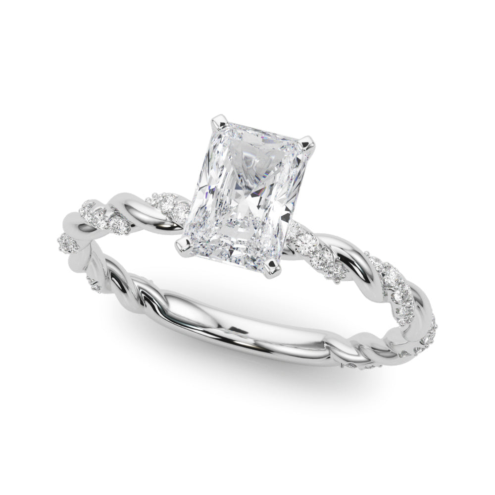 Engagement Ring With Twisted  Shank - TN85290