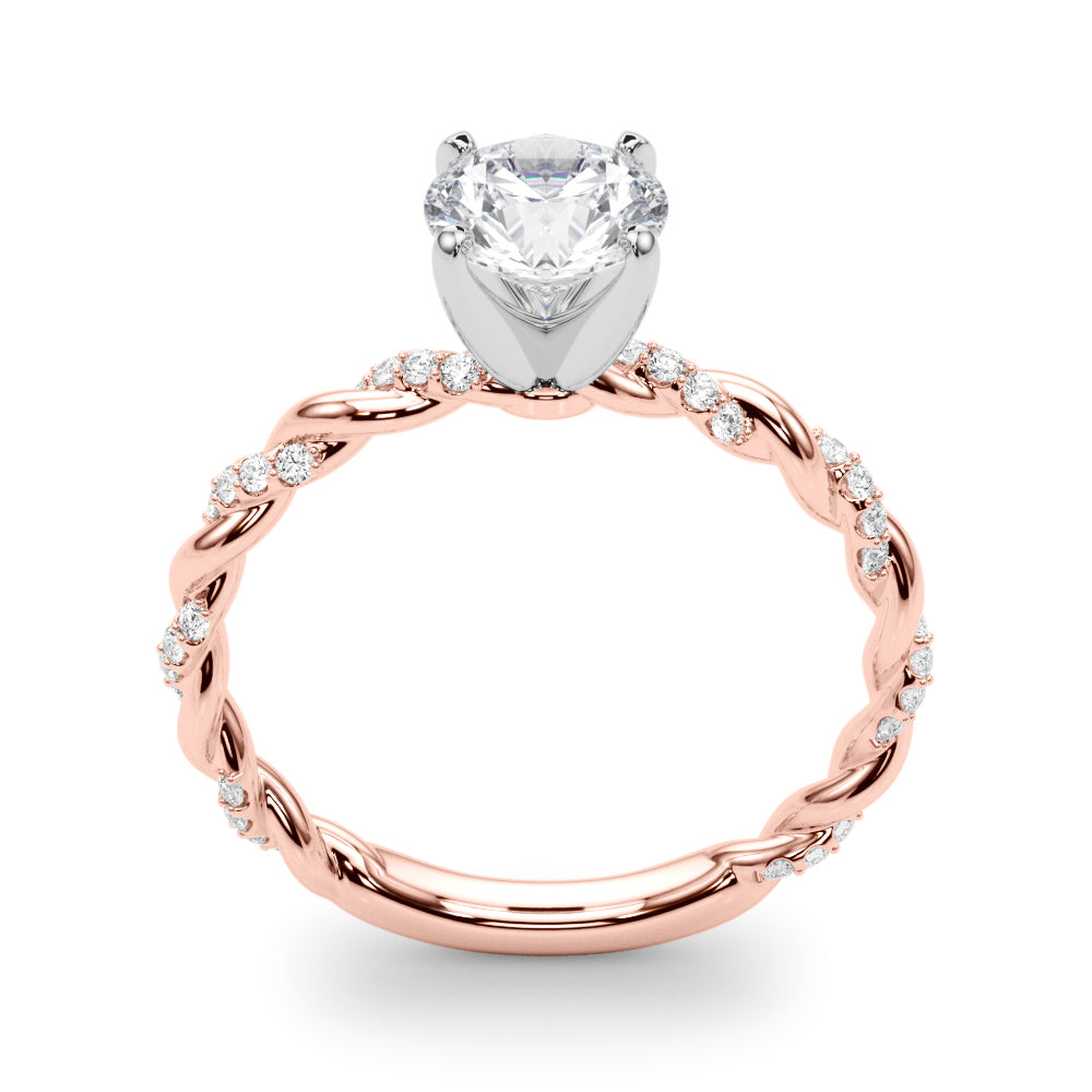 Engagement Ring With Twisted  Shank - TN85290