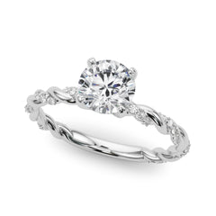 Engagement Ring With Twisted  Shank - TN85290