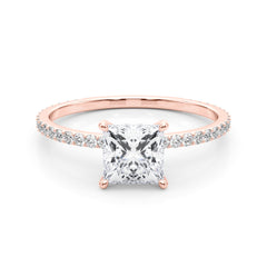 Hidden Halo Princess Cut Center Single Row - TN85295