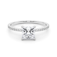 Hidden Halo Princess Cut Center Single Row - TN85295
