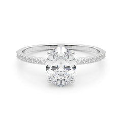 Hidden Halo Oval Center Single Row - TN85297