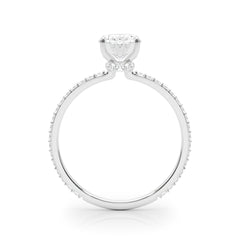Hidden Halo Oval Center Single Row - TN85297