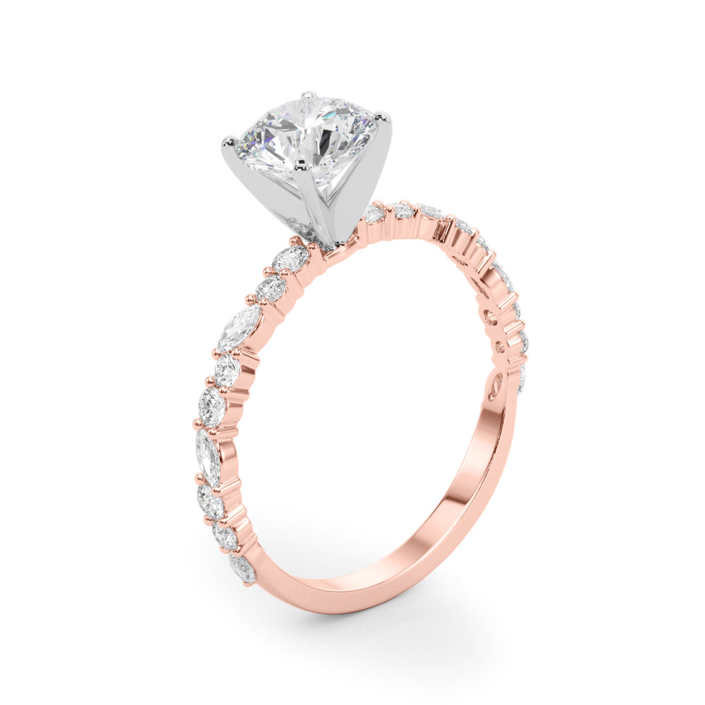 Marquise & Round Engagement Ring - TN85298