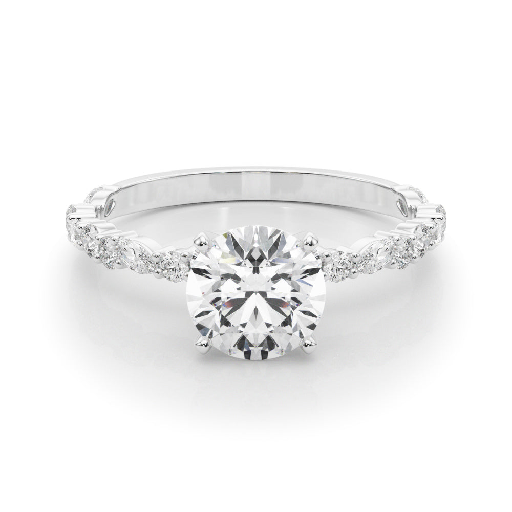 Marquise & Round Engagement Ring - TN85298