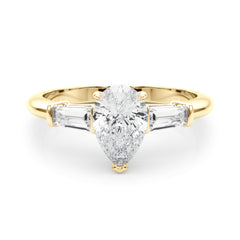 3 Stone Ring Pear Center Taper Baguette Sides - TN85337