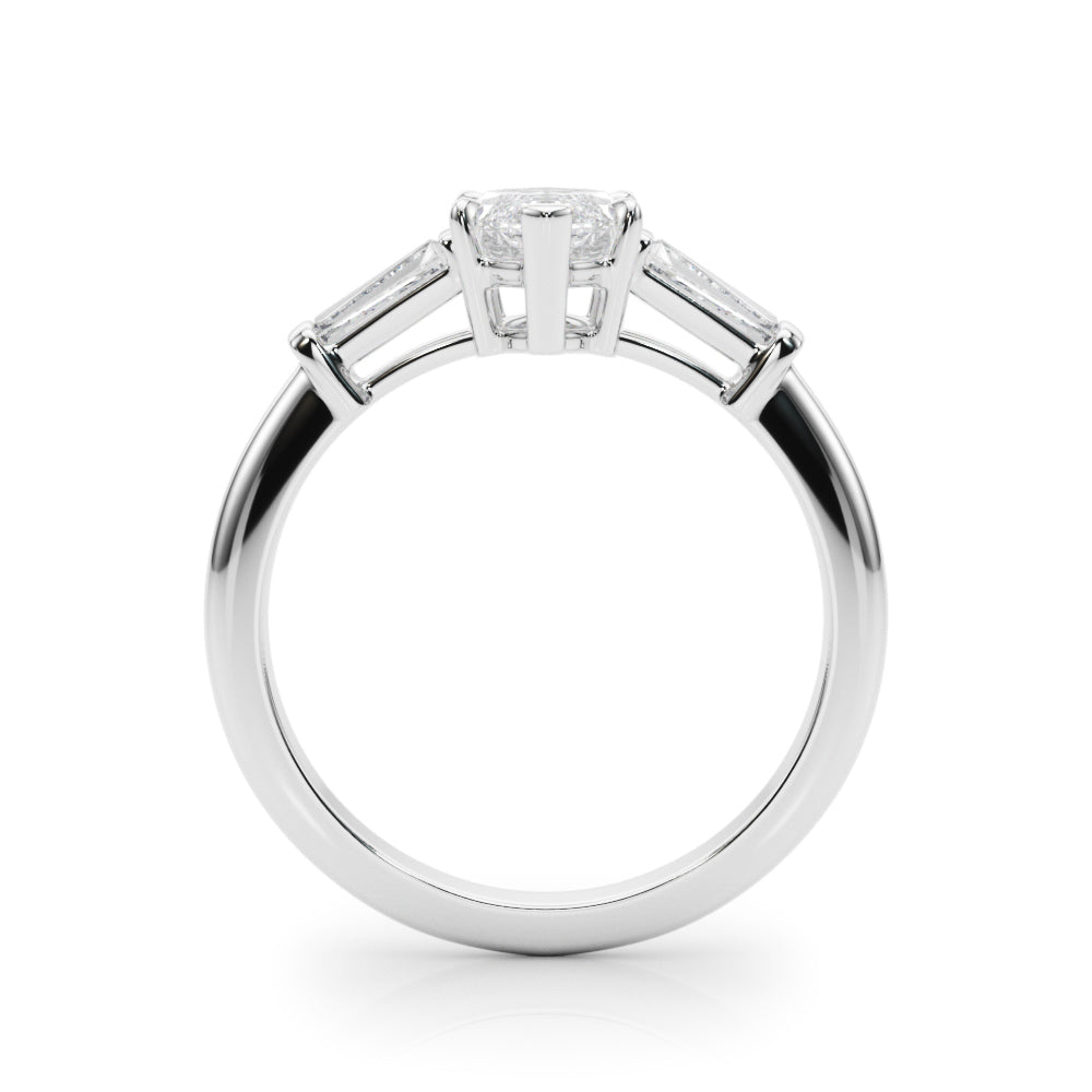 3 Stone Ring Marquise Center Taper Bagutte Sides - TN85339