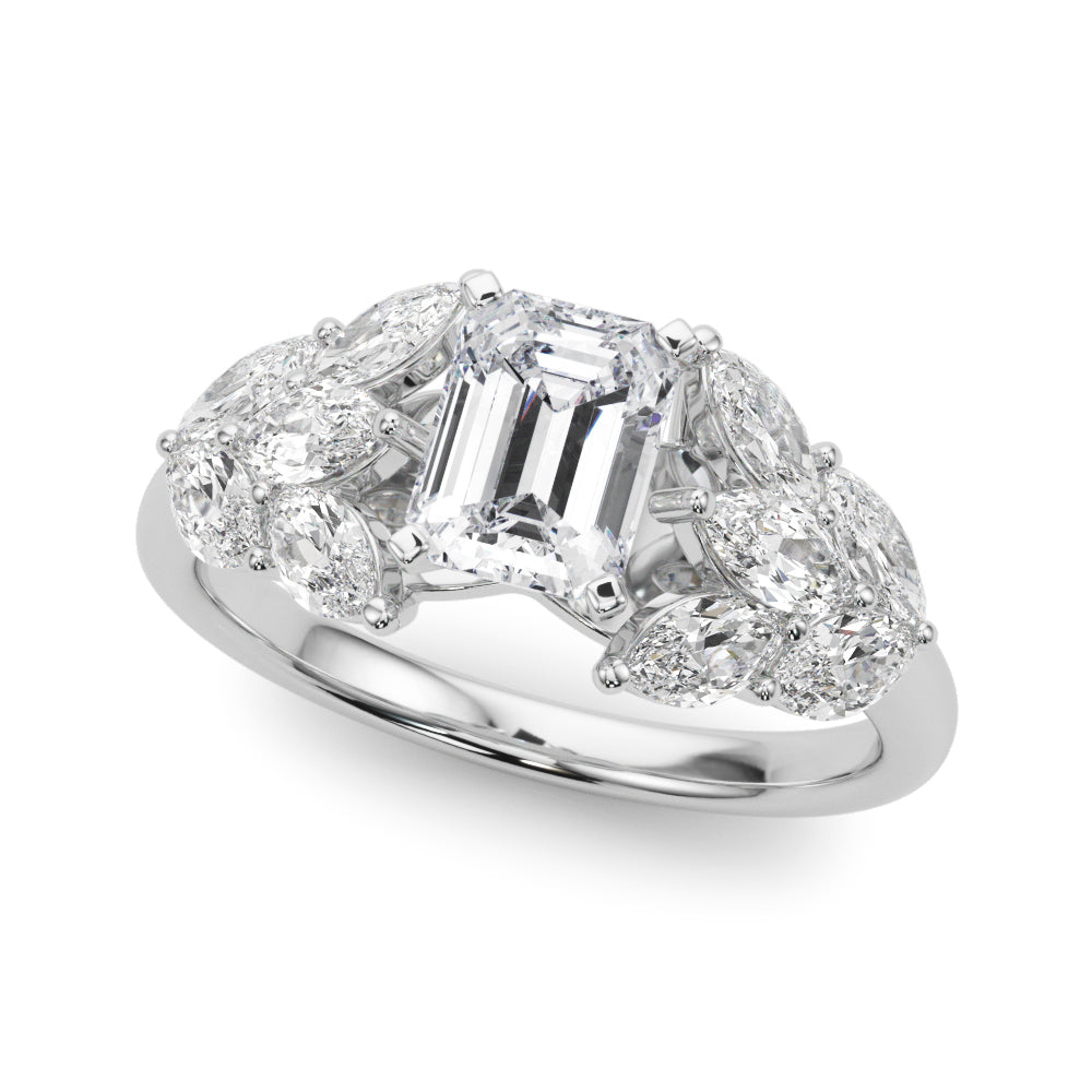 Mq Side Stones Engagement Ring - TN85366