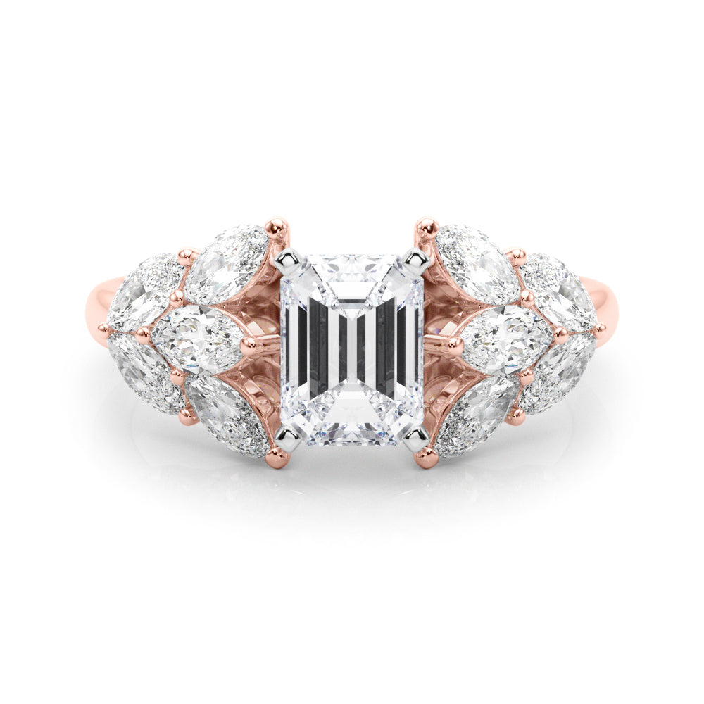 Mq Side Stones Engagement Ring - TN85366