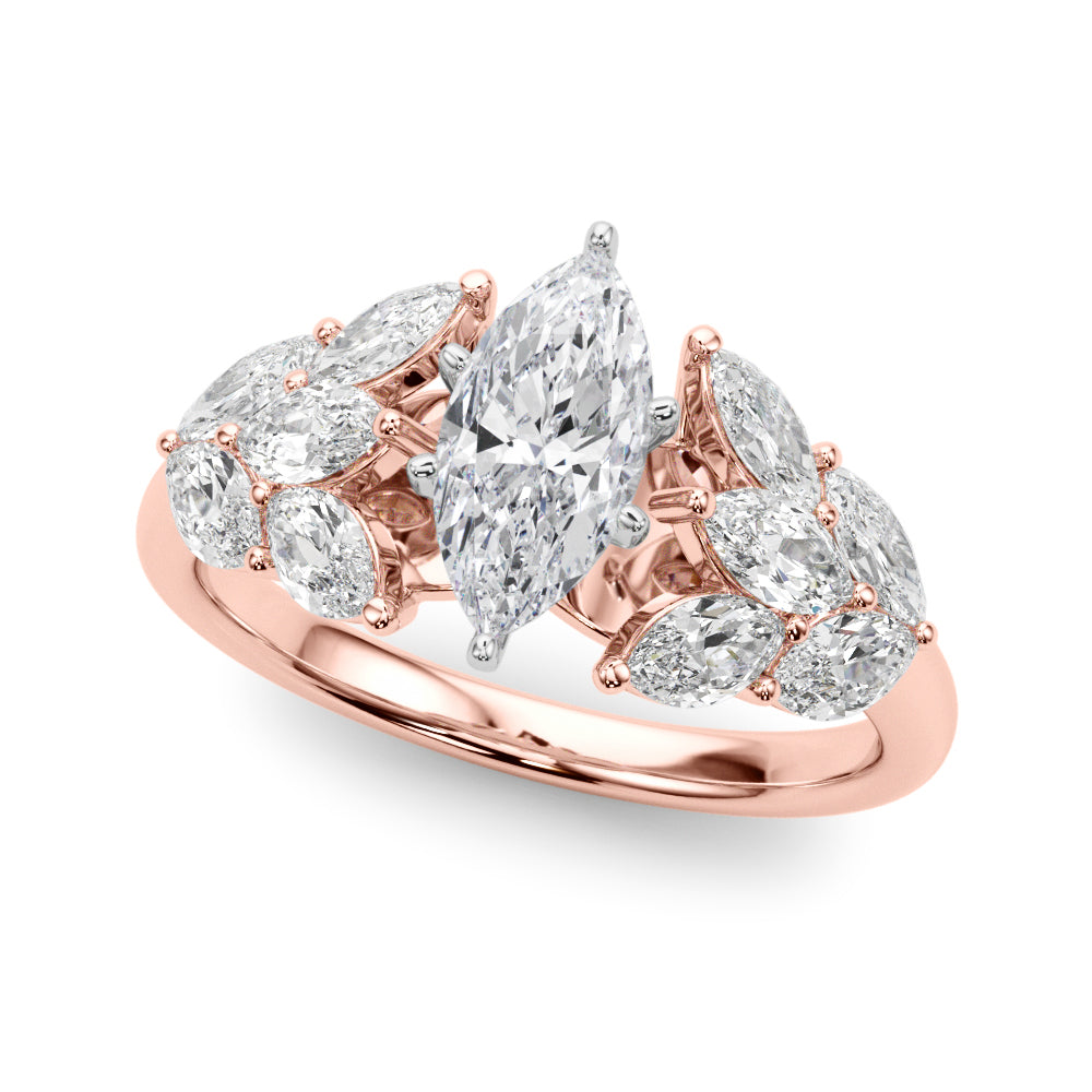 Mq Side Stones Engagement Ring - TN85366