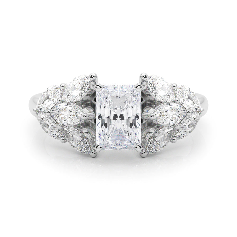 Mq Side Stones Engagement Ring - TN85366