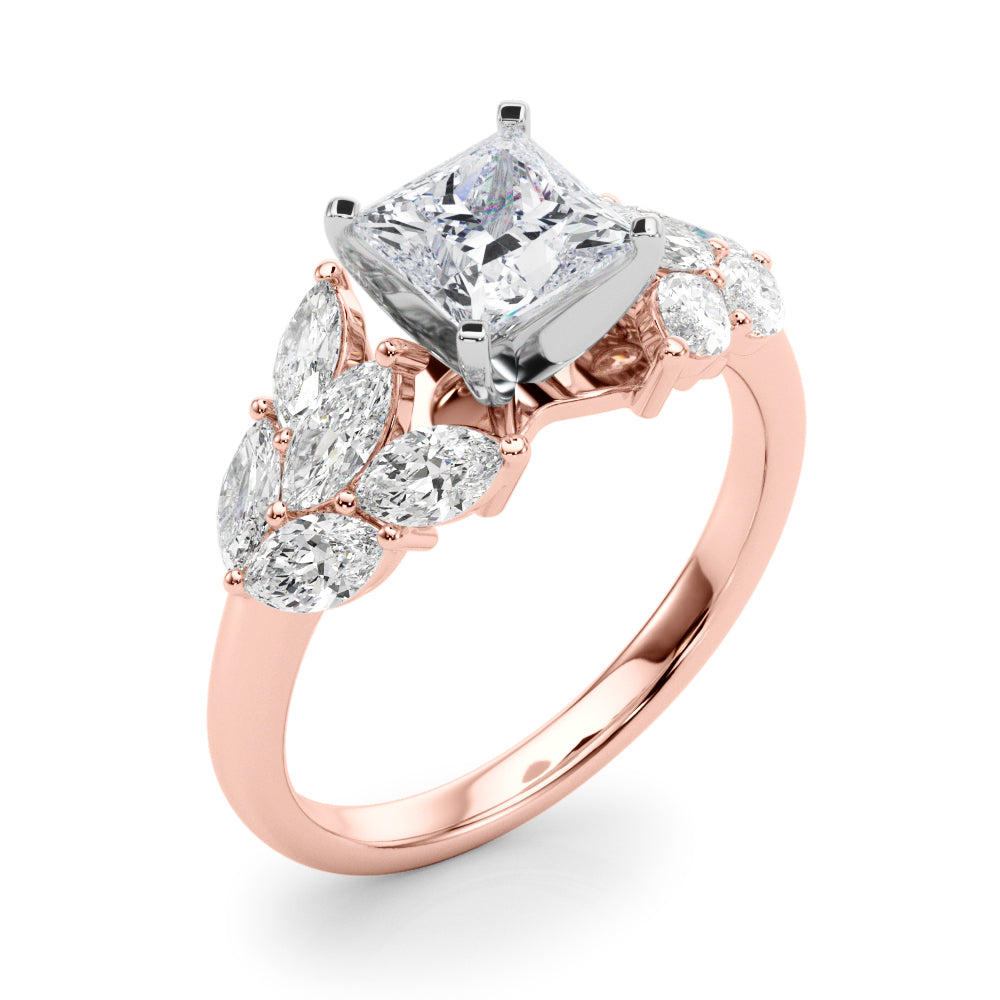 Mq Side Stones Engagement Ring - TN85366